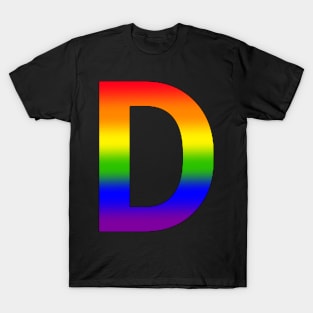 Rainbow Letter D T-Shirt